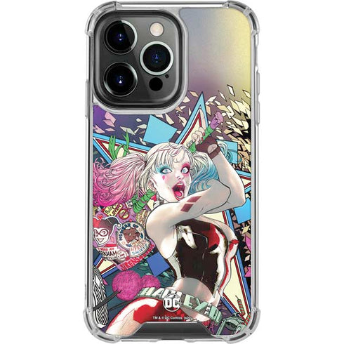 DC Comics Harley Quinn Action Pose iPhone 16 Pro Clear Case